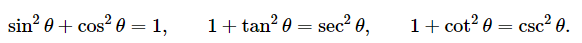 三角函数恒等式