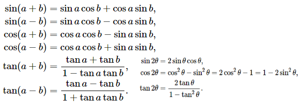 三角函数计算公式