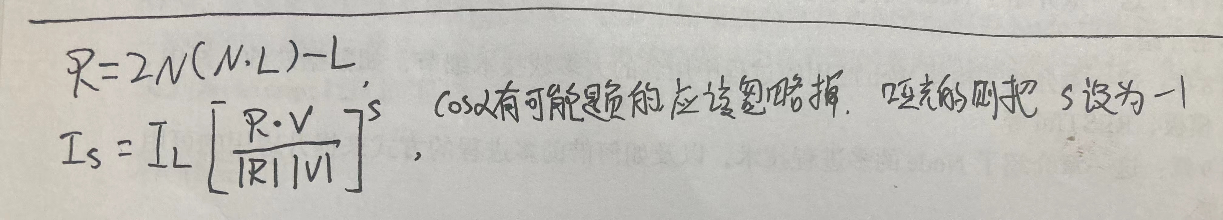 镜面反射光部分