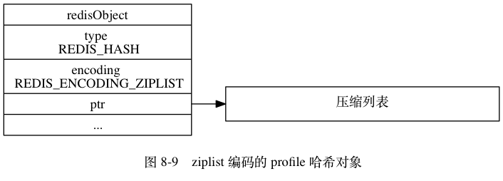 ziplist编码的profile哈希对象