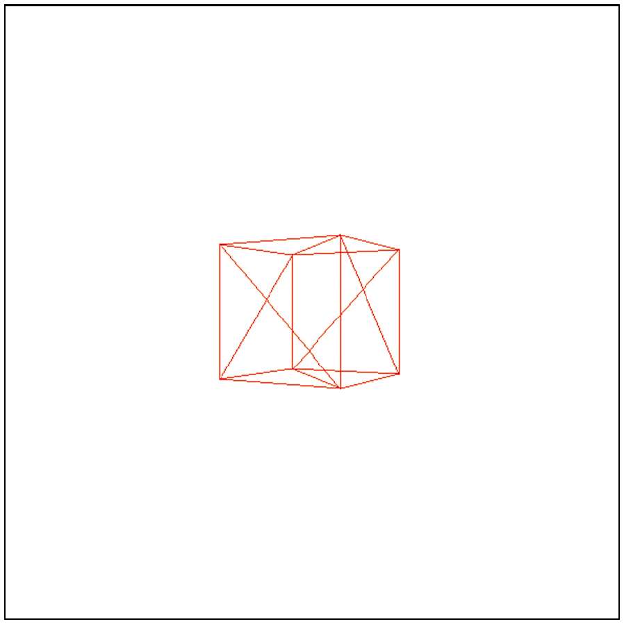 一个红色的立方体出现在相机前