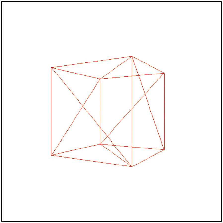 红色立方体朝着相机移动