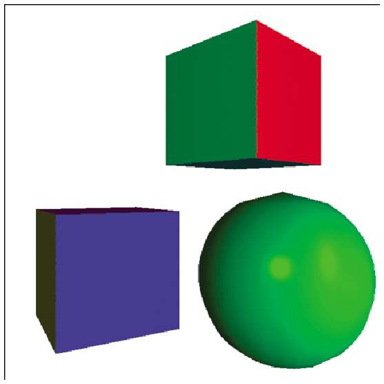 冯氏着色，球体的表面看起来很光滑，镜面高光清晰可见
