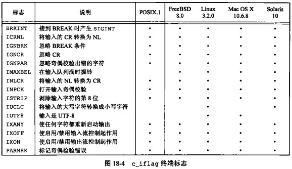 c_iflag 终端标识